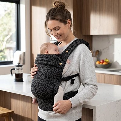 Porte bebe léopard gris 